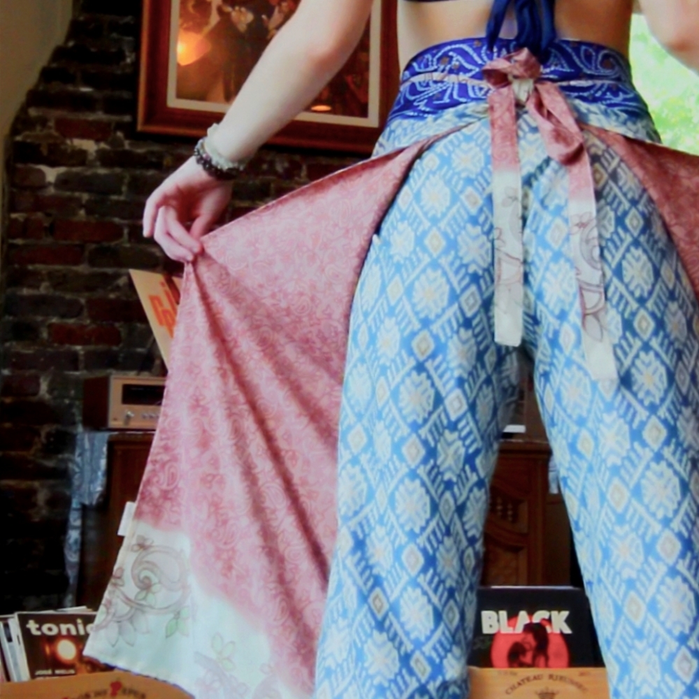 COPY - Silk reversible wrap pants